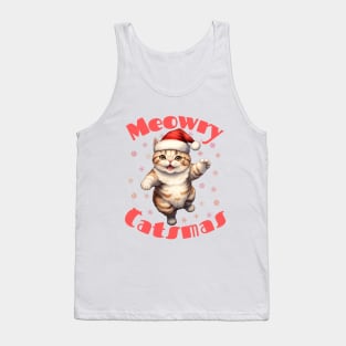 Christmas cat Tank Top